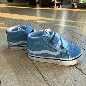 Vans Kids Sky Blue High-Top Sneakers